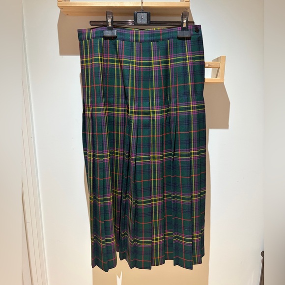 Gianni Dresses & Skirts - Gianni Tartan A-Line Skirt - Green and Pink
